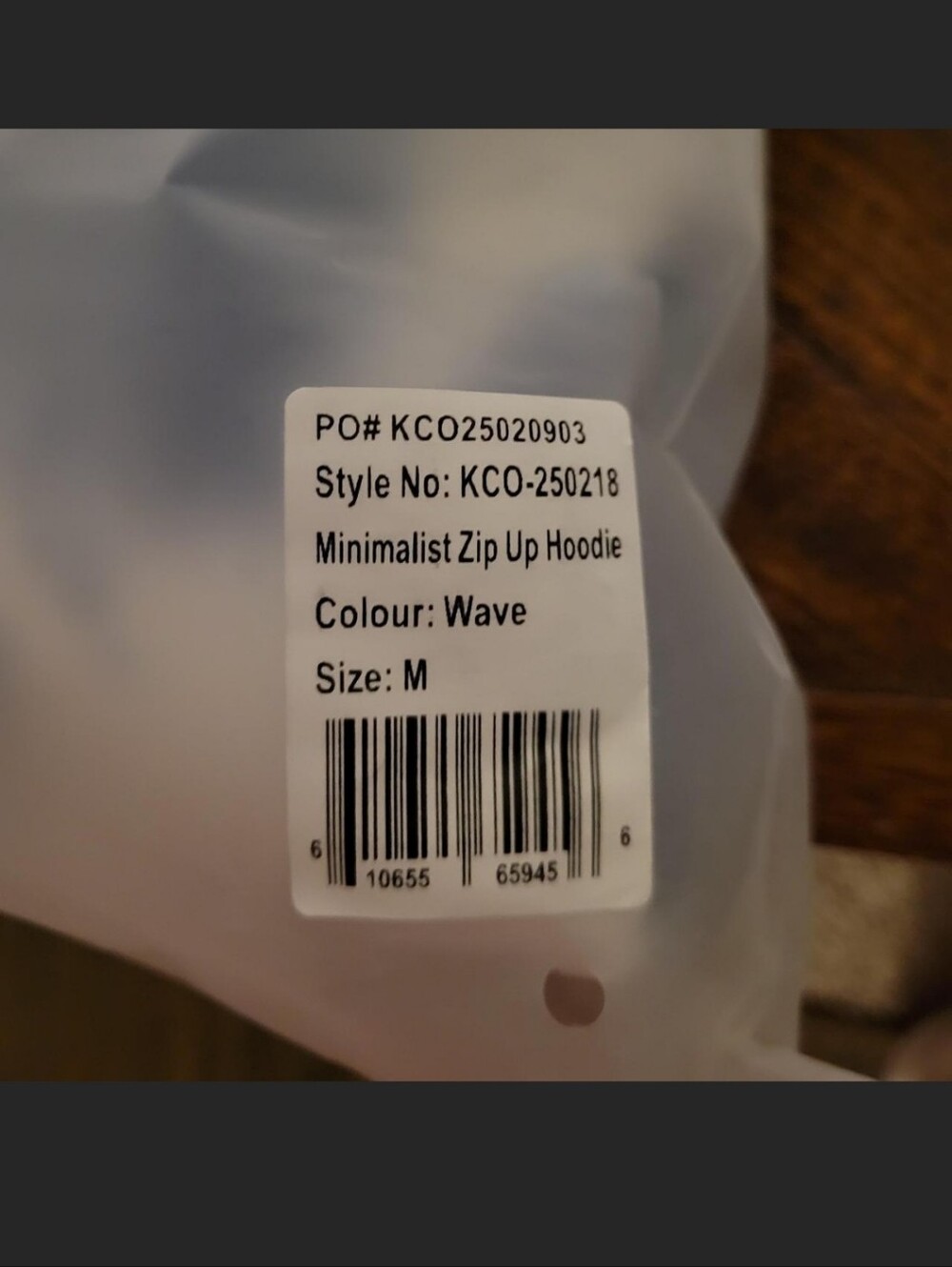 NWT Comfrt "Wave" Zip Up - Picture 4 of 5
